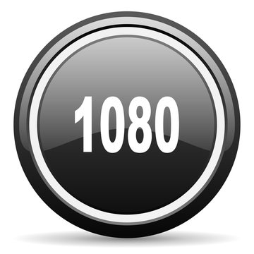 1080 black circle glossy web icon