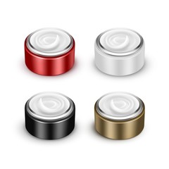 Blank Jar Set with Cream Swirl