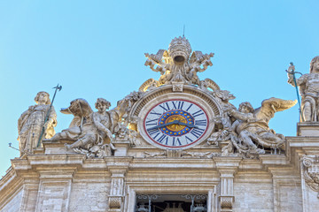 Fototapeta premium Detail of the watch in St. Peters Square (Rome, Italy)