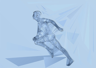 Fototapeta premium Runner. Vector illustration