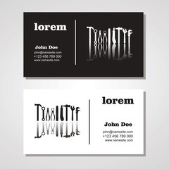 Business card plumbing repairs.