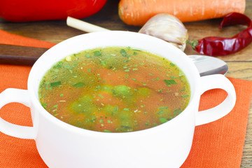 Vegetable Soup, Chicken Diet Bouillon