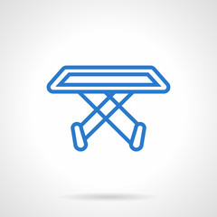 Clothes dryer stand blue line vector icon