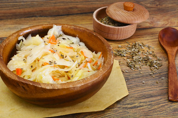 Sauerkraut, Carrot, Salt, Water, Sugar, Garlic, Fennel Seeds, Pe
