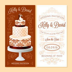 Wedding Invitation Banners Set 