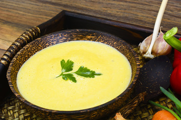 Pumpkin-Potato Puree Cream Soup