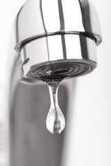 Faucet and water drop