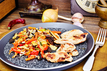 Chinese Vegetable Mix with Chicken Grilled Fillet