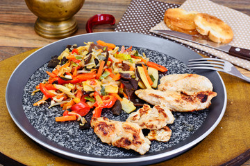 Chinese Vegetable Mix with Chicken Grilled Fillet