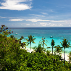 Fototapeta na wymiar Seaview from above, tropical beach