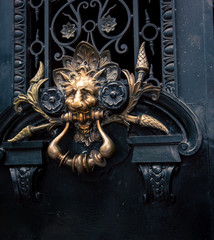 lion door knocker 
