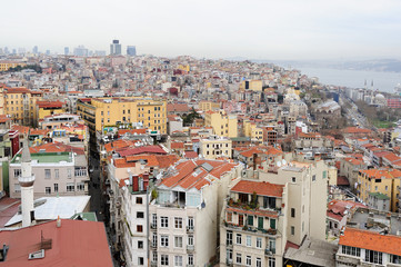 Fototapeta na wymiar Aerial view of old Istanbul, Turkey