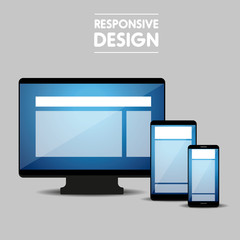 Responsive web design concept vector