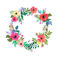 Vector flowers set. Elegant floral collection with isolated leaves and flowers. Design for card, invitation.