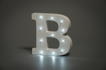 Decorative Letter B with Embedded LED Lights