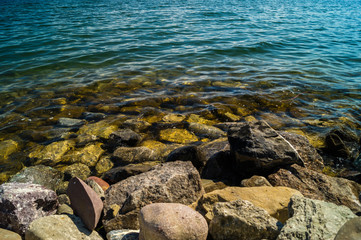 Steine am Seeufer Sommerstimmung Bodensee