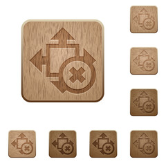 Cancel size wooden buttons