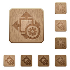 Size settings wooden buttons