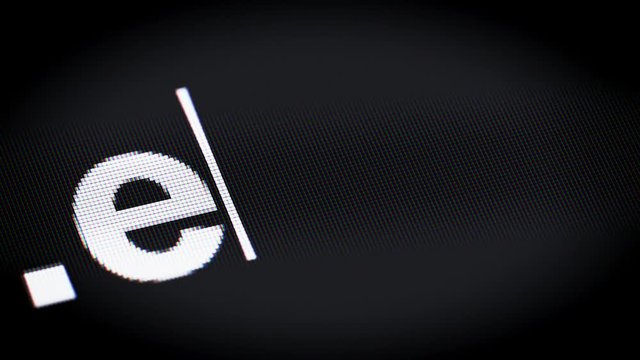 ".edu" on the screen