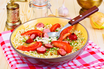 Tasty Chicken Soup with Chinese Noodles