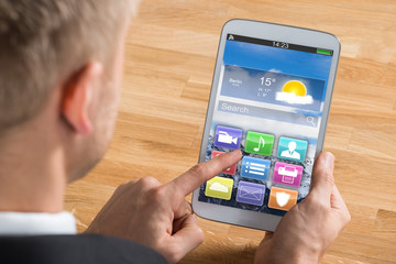 Businessman Using Digital Tablet