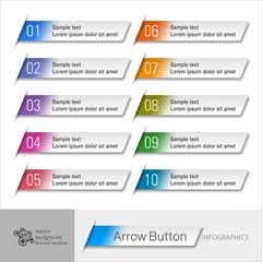 Infographic Vector Arrow Button