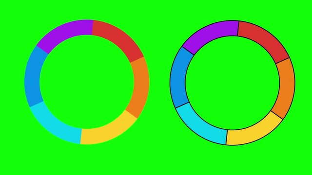 Progress loading bar UI indicators. Loading Circle. Download progress, preloader animation web design template, interface upload. Cartoon flat animation of UI element in 4K with chroma key
