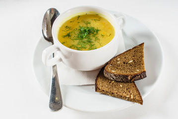 soup with bread