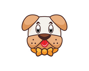 dog head vector logo icon design 2