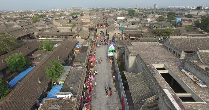 Aerial view, Pingyao is one of the best-preserved ancient cities in China. With a history of 2,700 years, it&rsquo;s a UNESCO World Heritage Site and still retains the look and feel of ancient times.