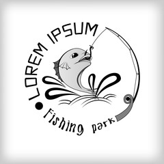 fishing logo, fishing park vector design