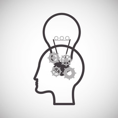 Think different design over white background