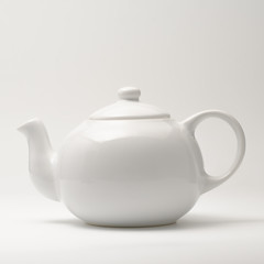 White teapot on white