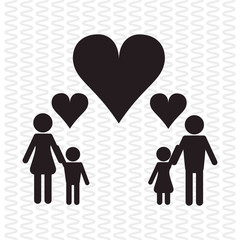 Flat illustration of family design