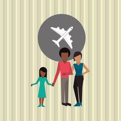 Flat illustration of family design