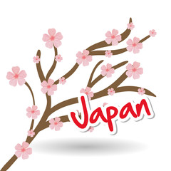 Flat illustration of japan design 