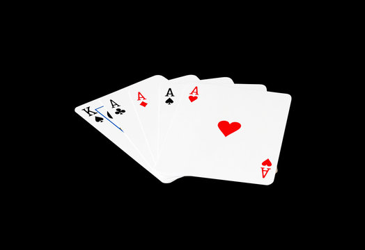 Four ace & the king card