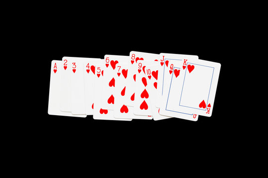 Heart set of playing cards