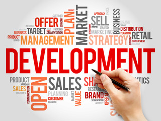 Development word cloud, business concept