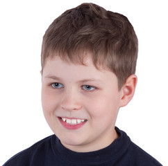 Head of a boy close up portrait