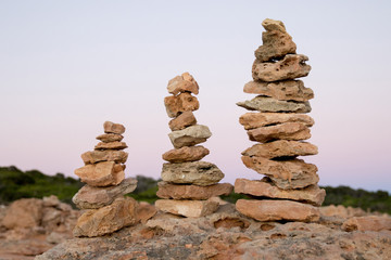 Fototapeta na wymiar Stones towers