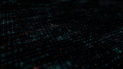 abstract digital technology background made of particles