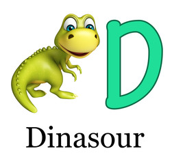 Dinasour wild animal with alphabate