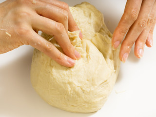 Cook yeast dough.