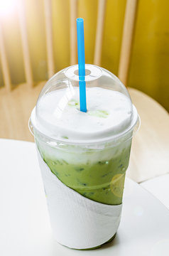 ice milk green tea