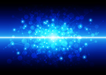 Vector network connection background technology. illustration ve