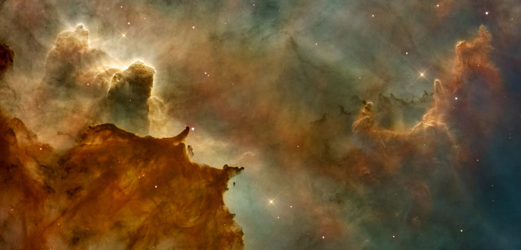 Beautiful nebula in cosmos far away. Retouched image. Elements of this image furnished by NASA