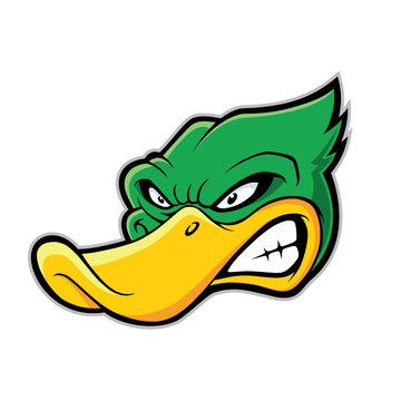 Duck head mascot