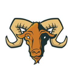 Ram head mascot