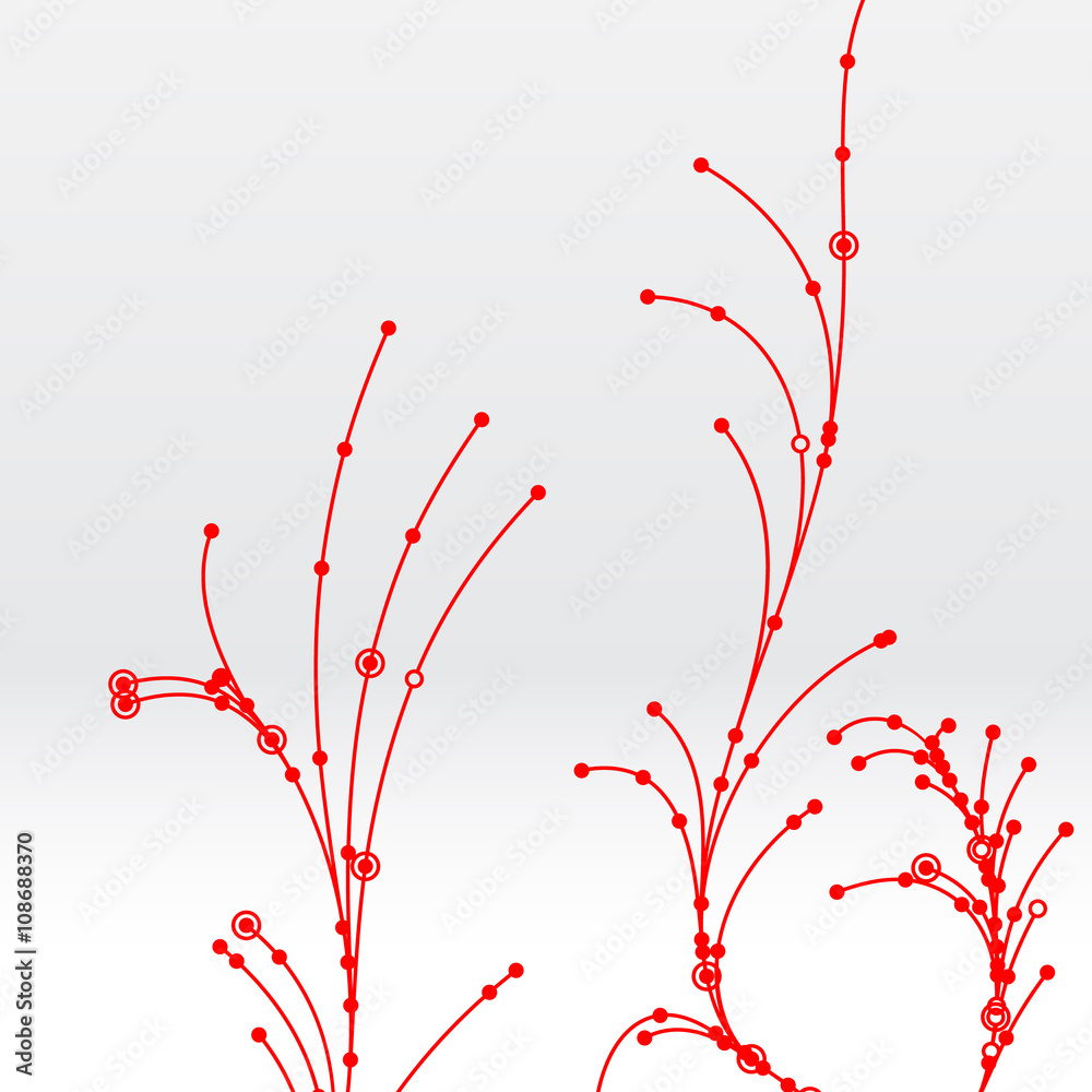Aufkleber wire grid trees made of connected dots